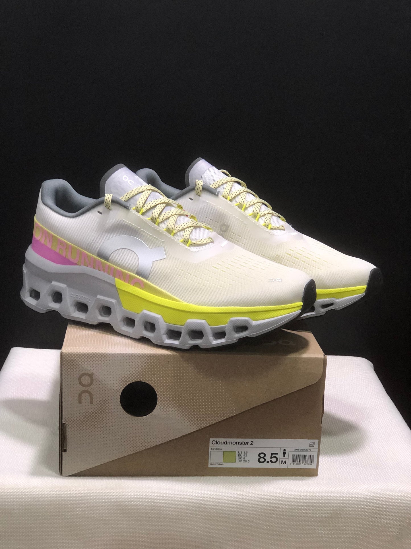 On Running Cloundmonster 2 White/Pink Yellow